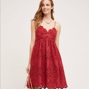 Anthropologie Maeve Summer Moon Dress in Red